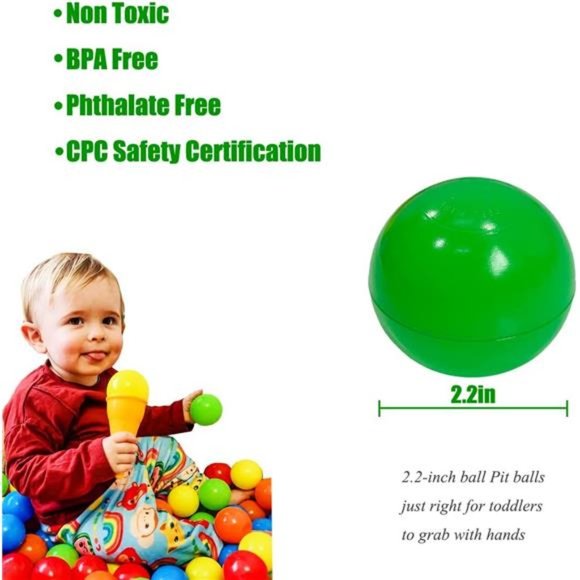 Soft Plastic Ball Pit Balls, Plastic Toy Balls for Kids, Ideal Gift for Baby - Picture 3 of 6